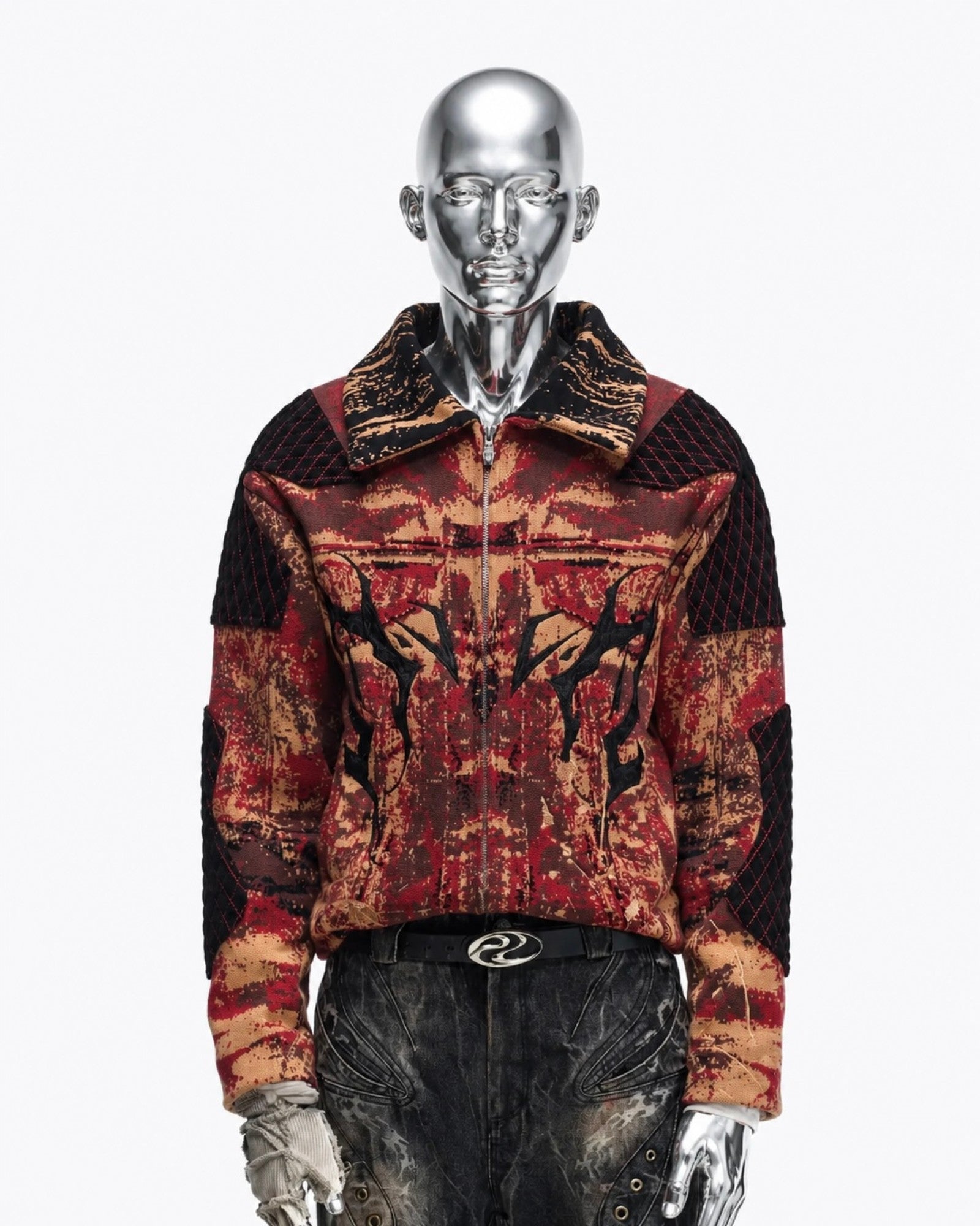 Patchwork Knit Jacket
