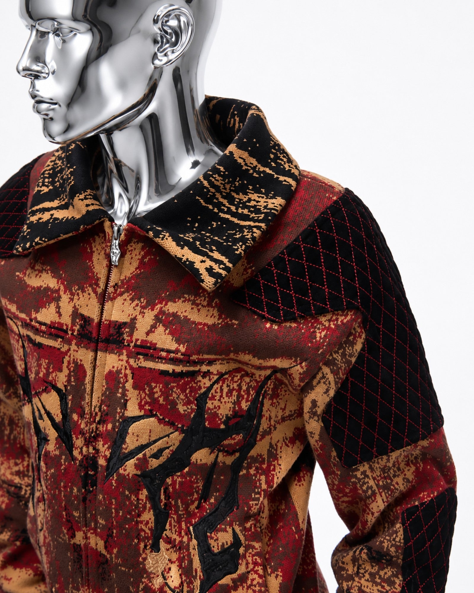 Patchwork Knit Jacket