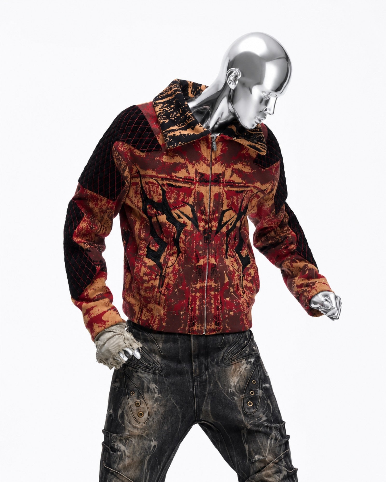 Patchwork Knit Jacket