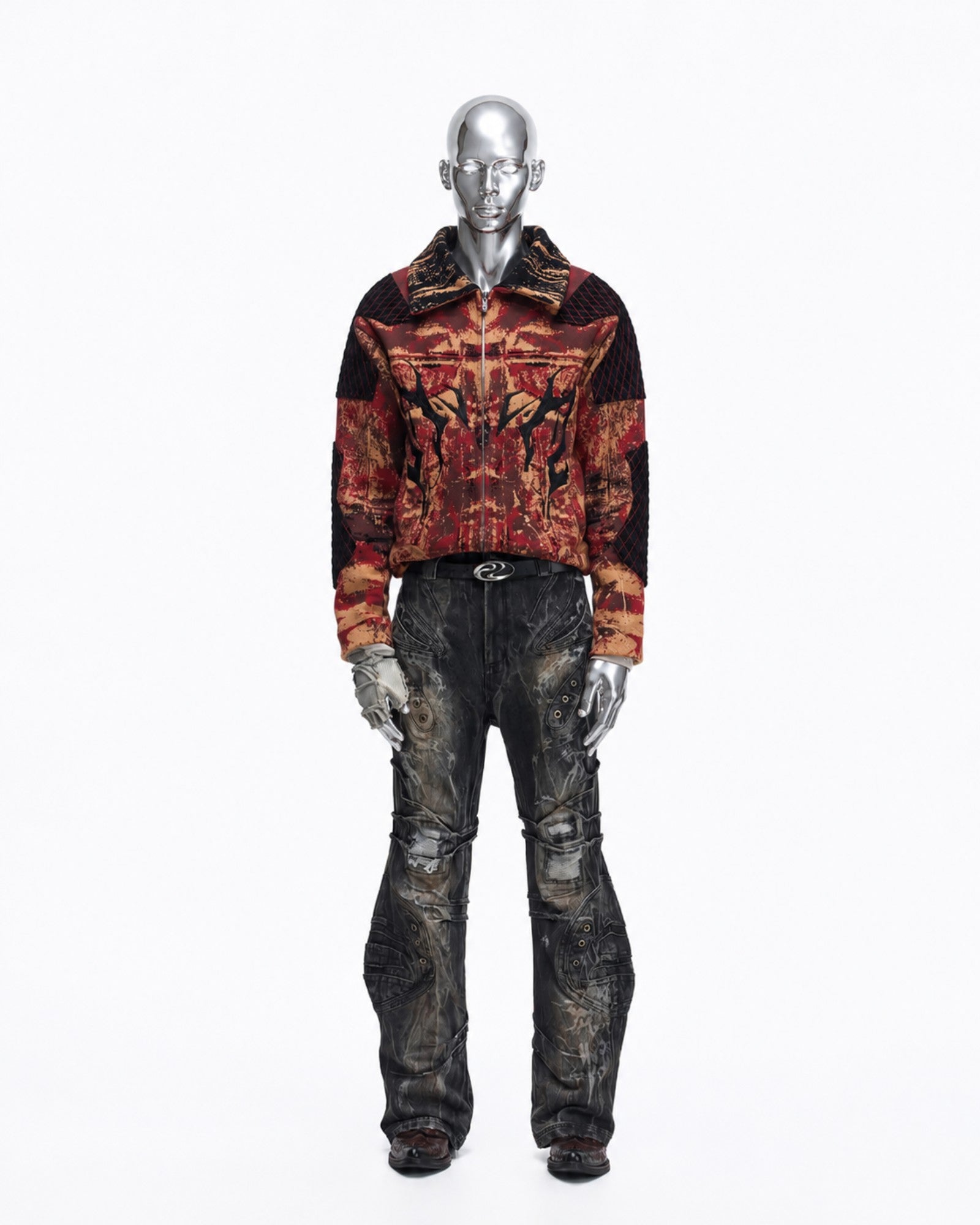 Patchwork Knit Jacket