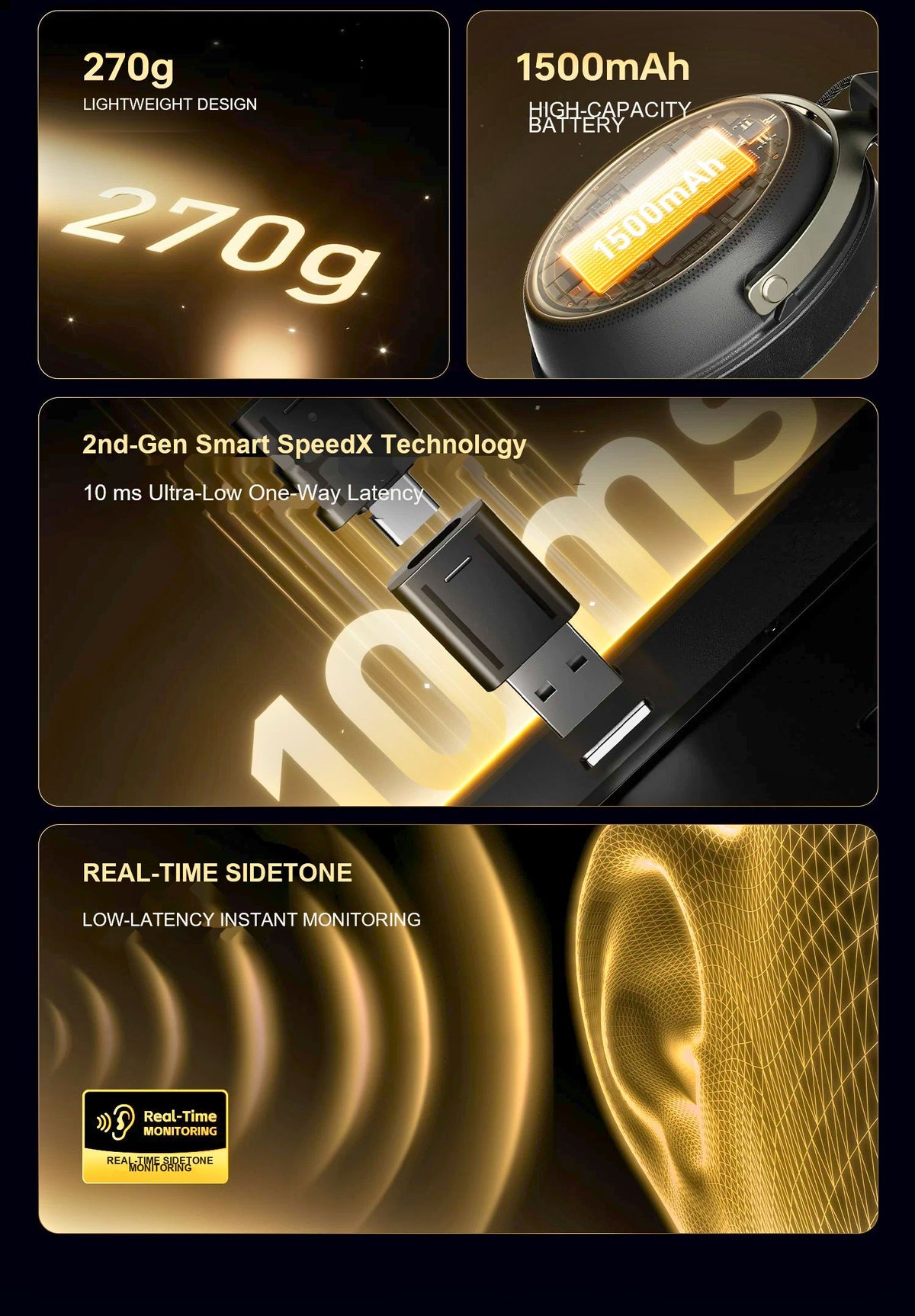 ATK Neptune N9 eSports Gaming Wireless Headset product information image