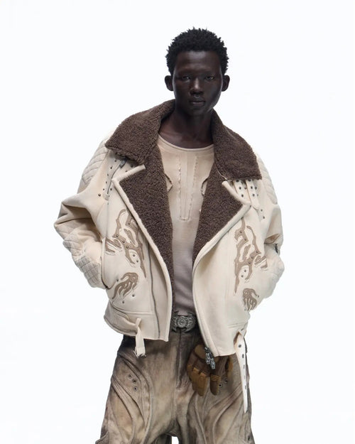 Lightning Totem Stand Collar Jacket