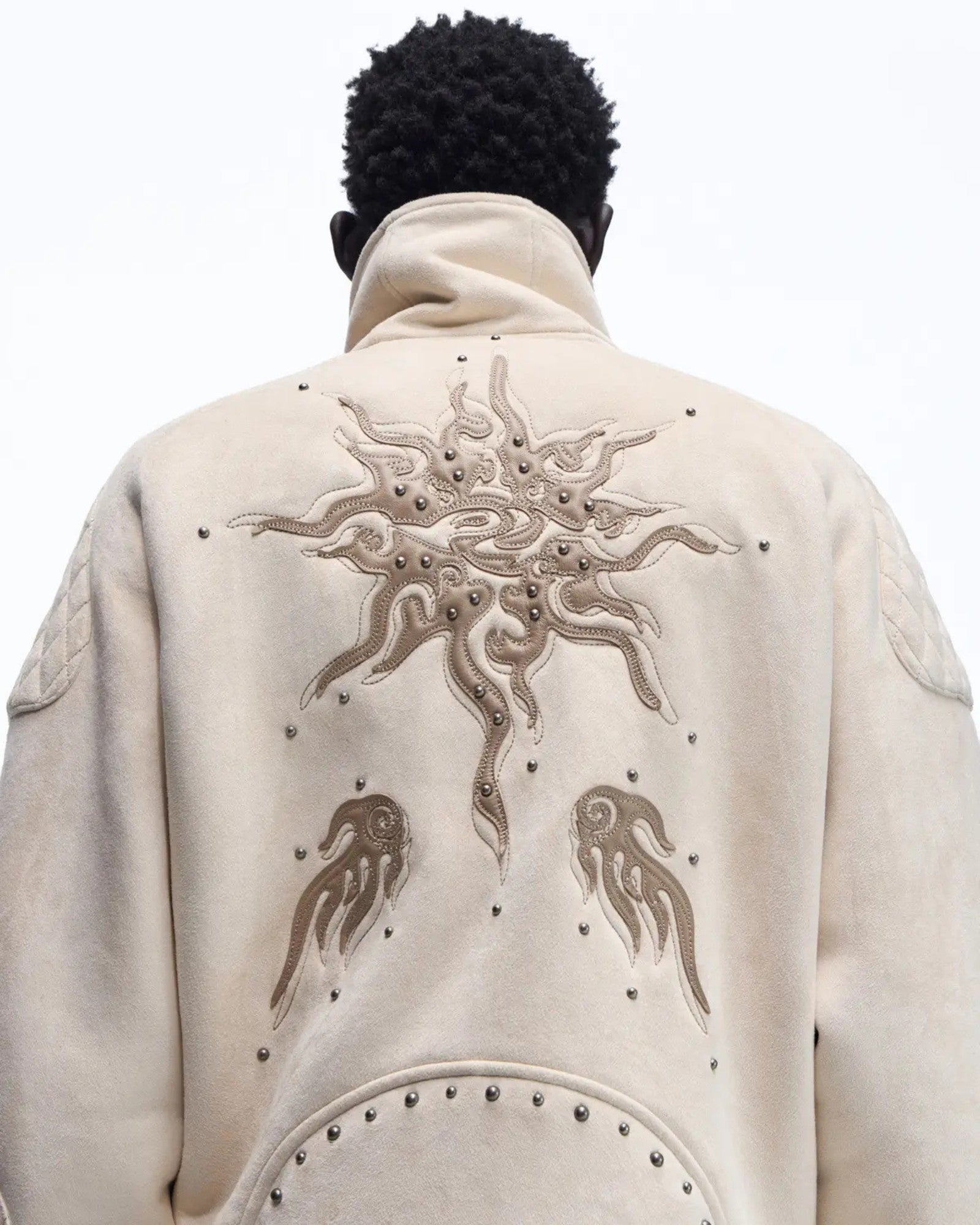 Lightning Totem Stand Collar Jacket