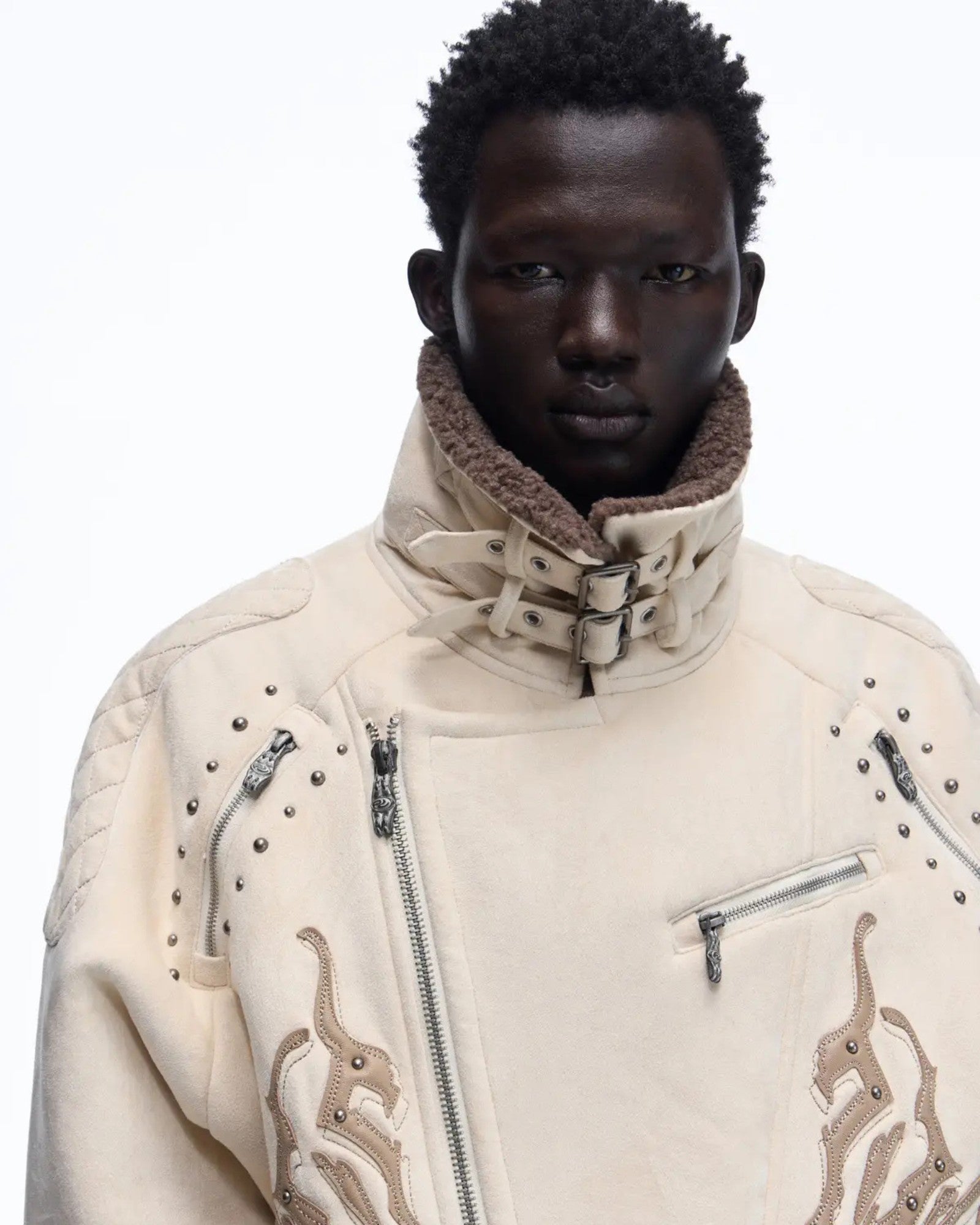 Lightning Totem Stand Collar Jacket