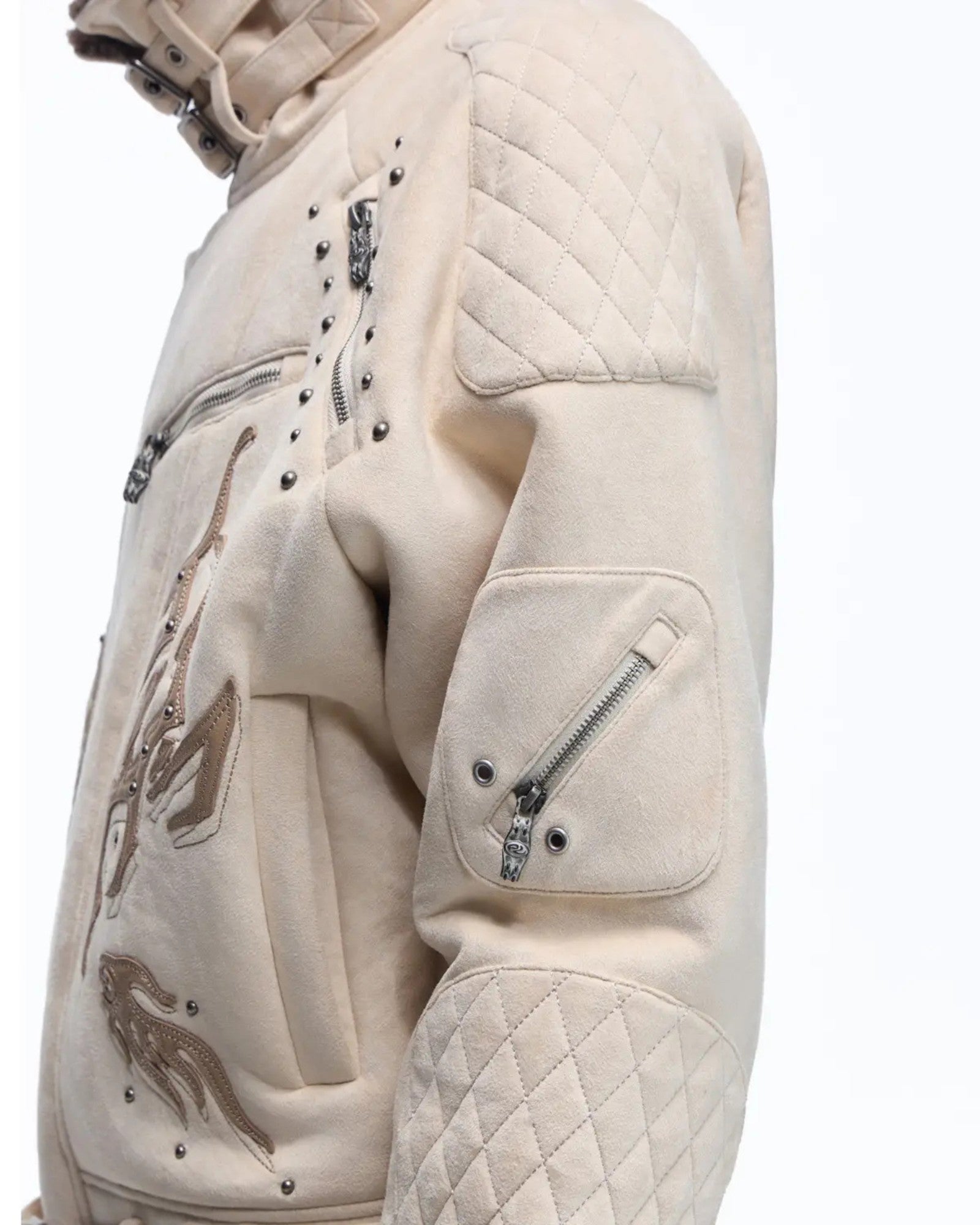 Lightning Totem Stand Collar Jacket