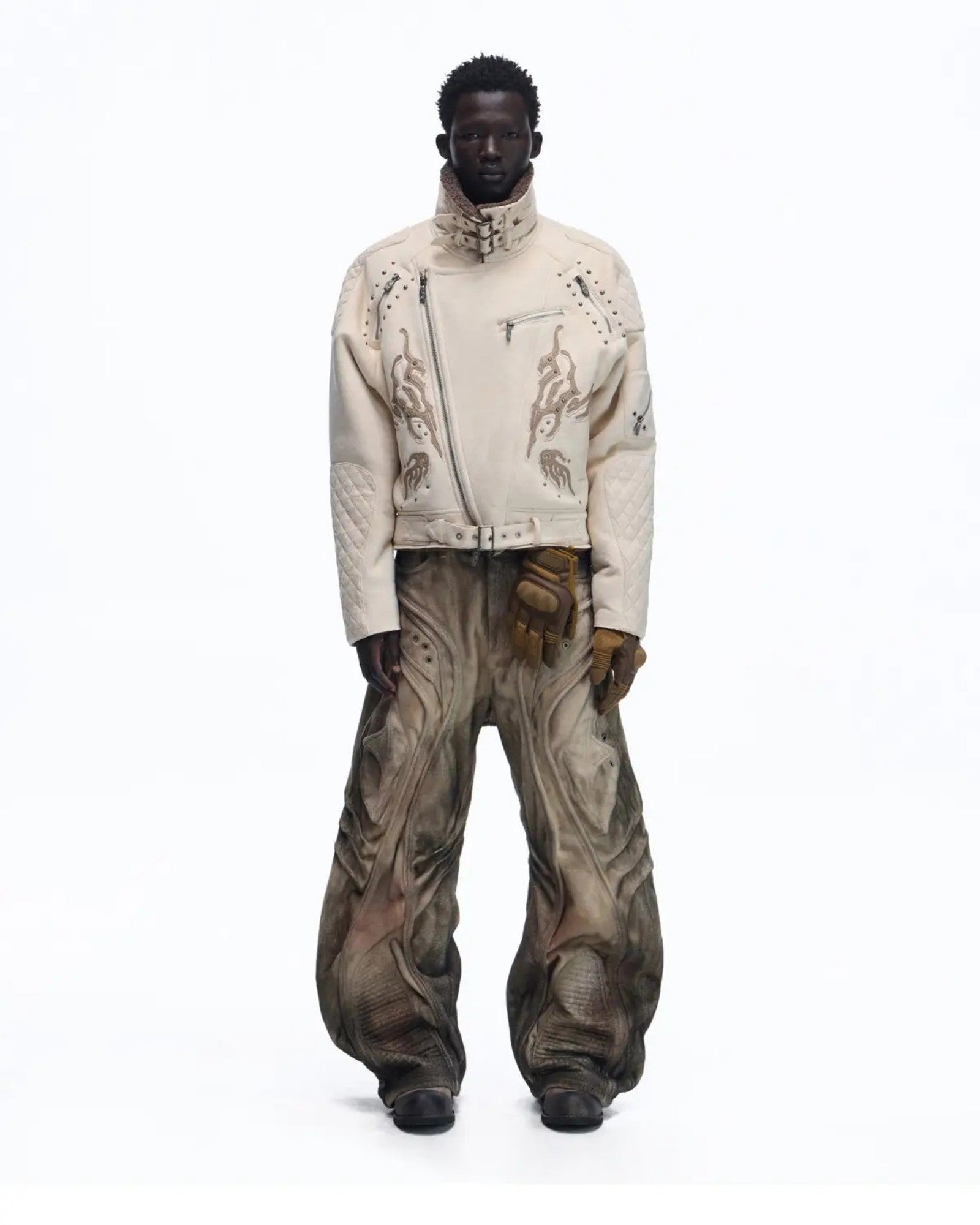 Lightning Totem Stand Collar Jacket
