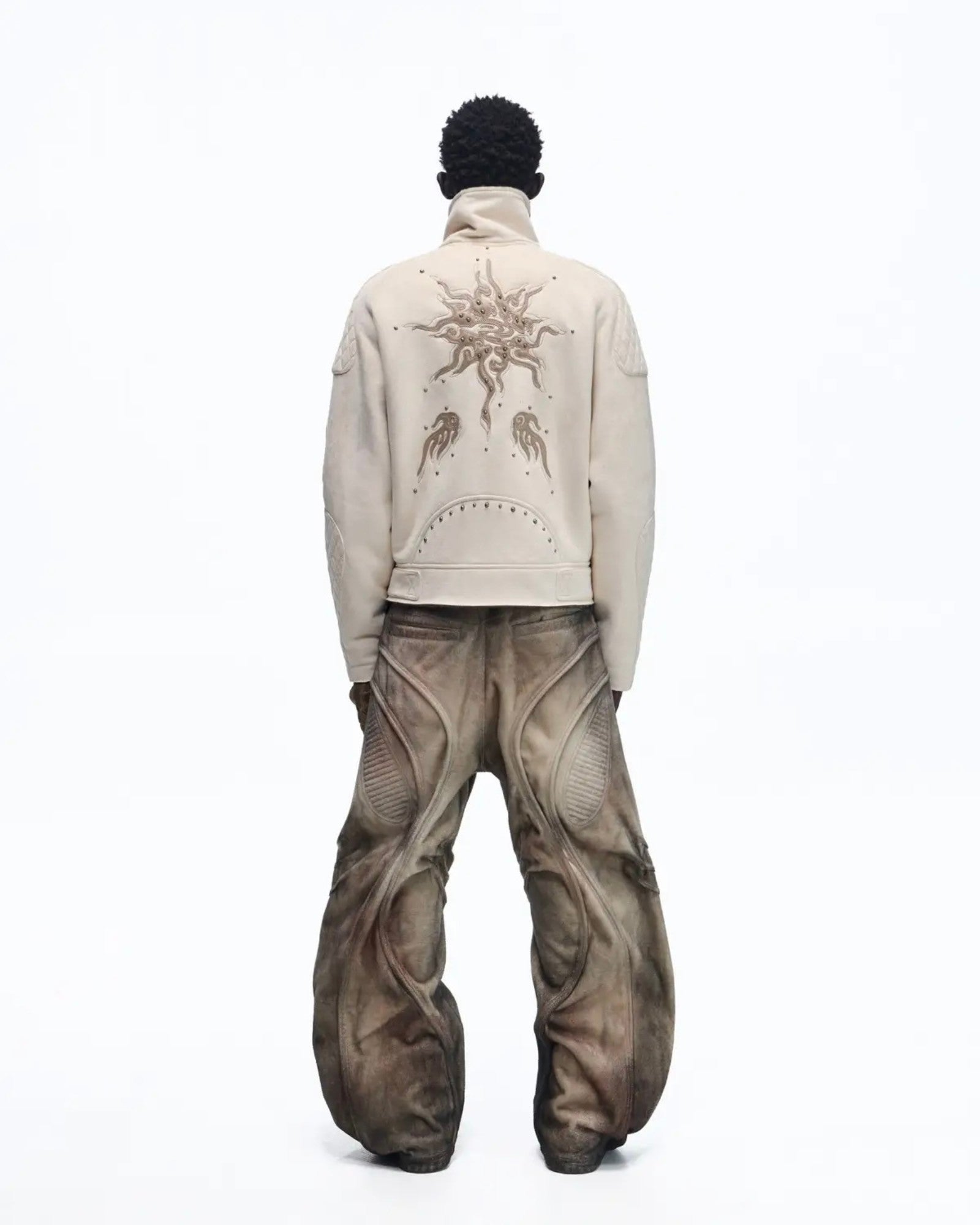 Lightning Totem Stand Collar Jacket