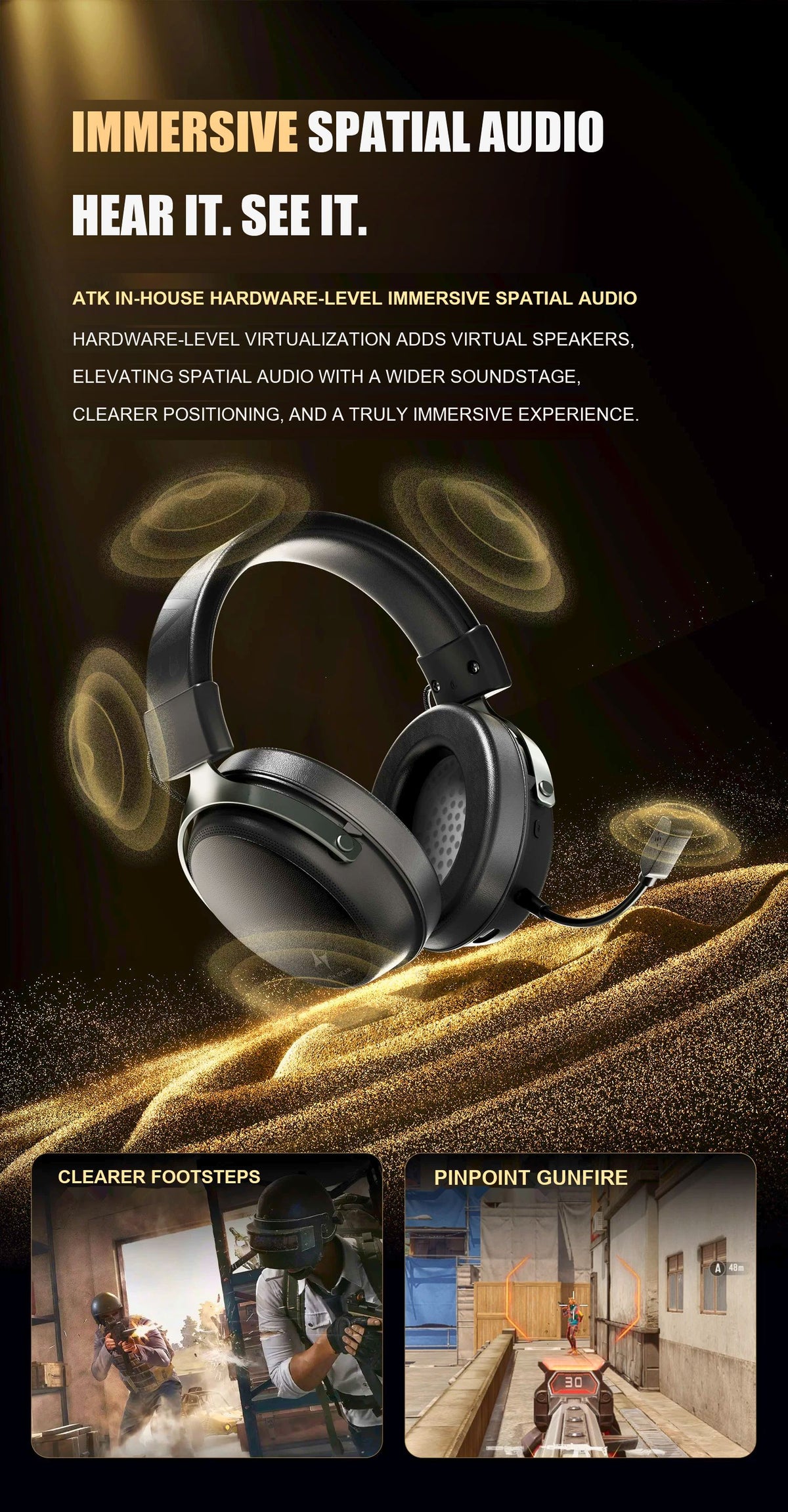 ATK Neptune N9 eSports Gaming Wireless Headset product information image