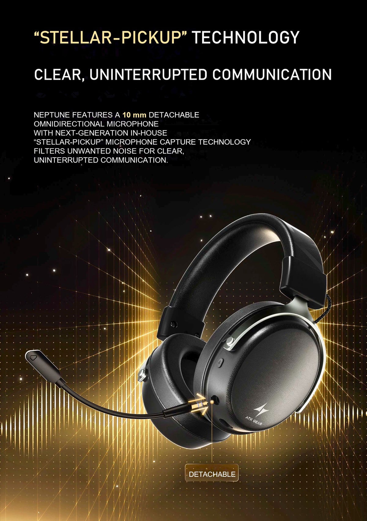 ATK Neptune N9 eSports Gaming Wireless Headset product information image
