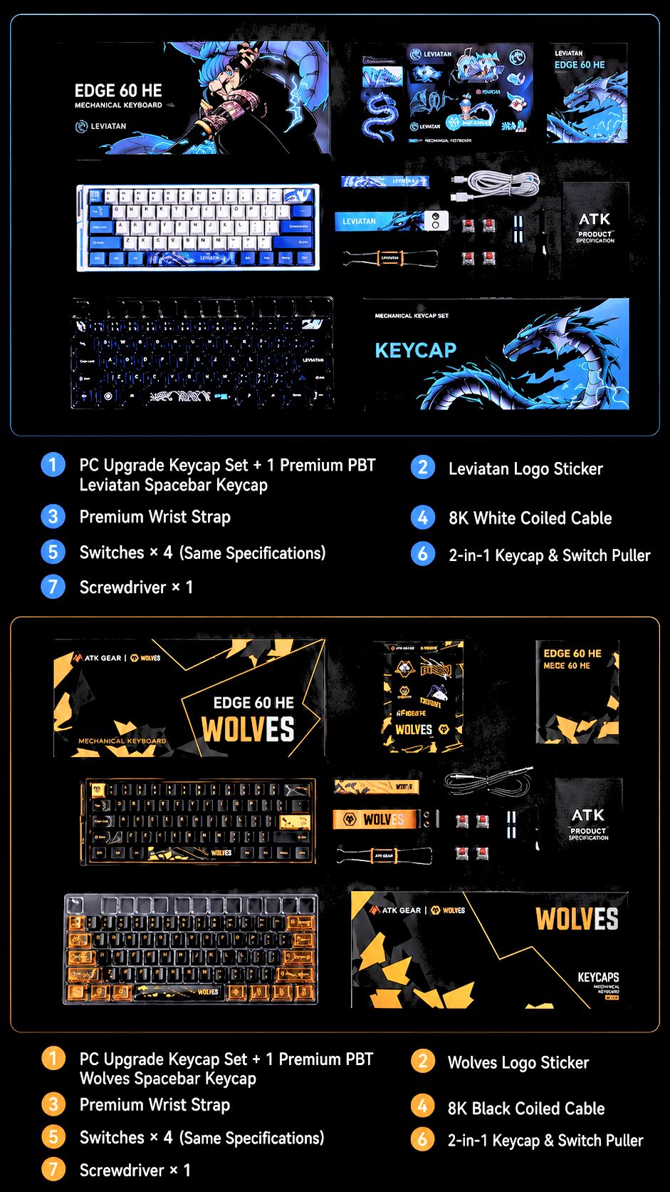 ATK EDGE 60 HE Esports Magnetic Keyboard product information image