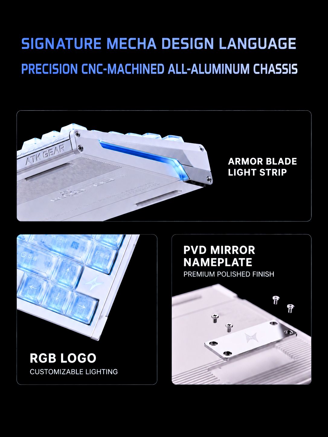 ATK RS7 V2 Aluminum Hall Effect Keyboard product information image