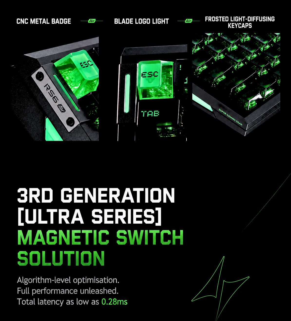 ATK RS6 Air Esports Hall Effect Keyboard product information image