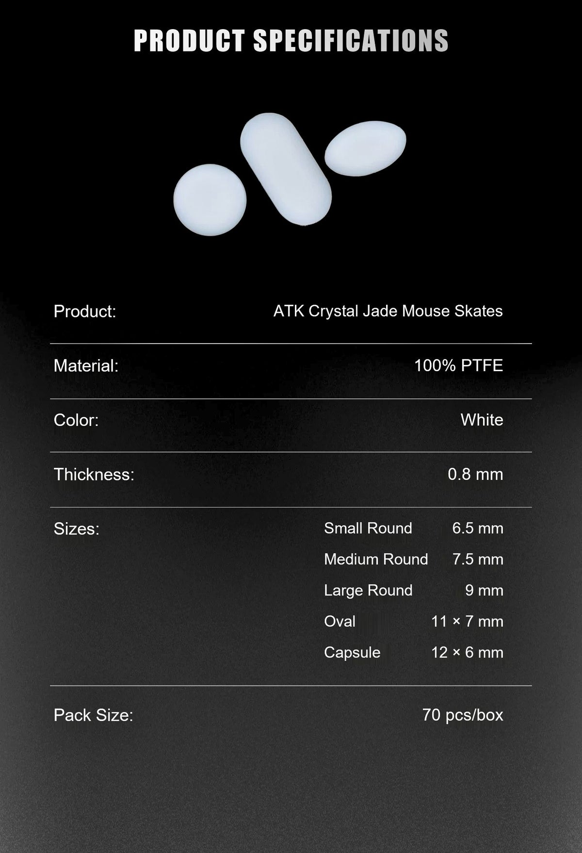 ATK Crystal Jade Mouse Skates product information image