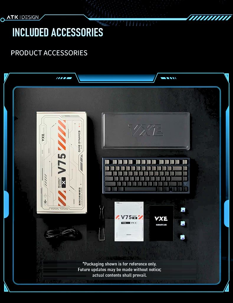 ATK VXE V75X/K Wireless Semi-Aluminum Mechanical Gaming Keyboard product information image