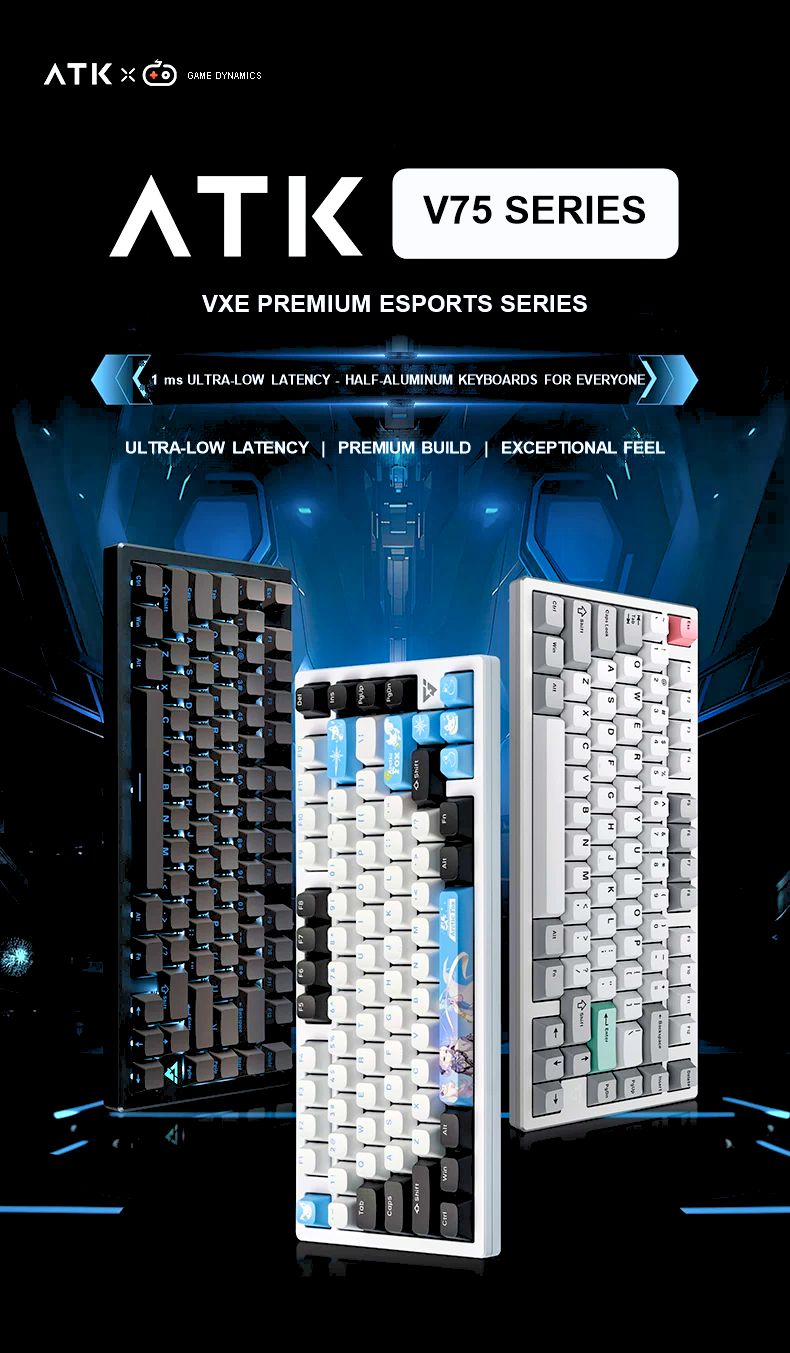 ATK VXE V75X/K Wireless Semi-Aluminum Mechanical Gaming Keyboard product information image