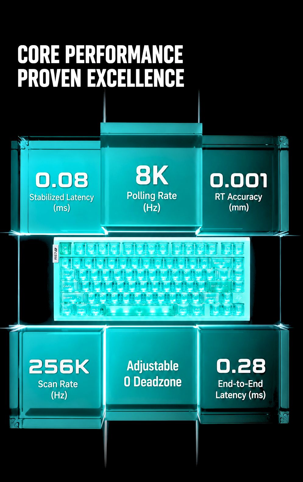 ATK RS7 Air Esports Hall Effect Keyboard product information image